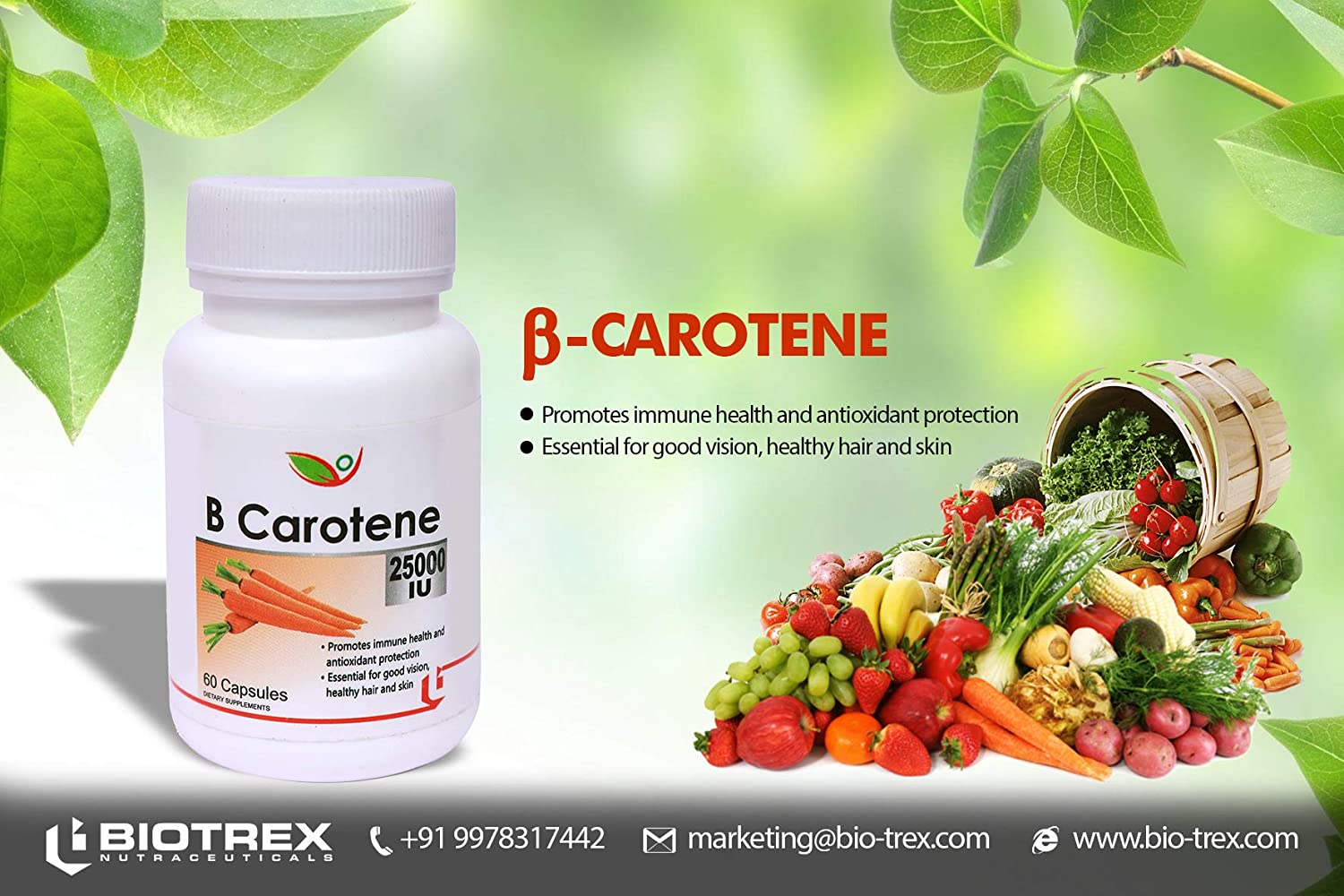 Biotrex Beta Carotene 25000IU - 60 Capsules - Image 10