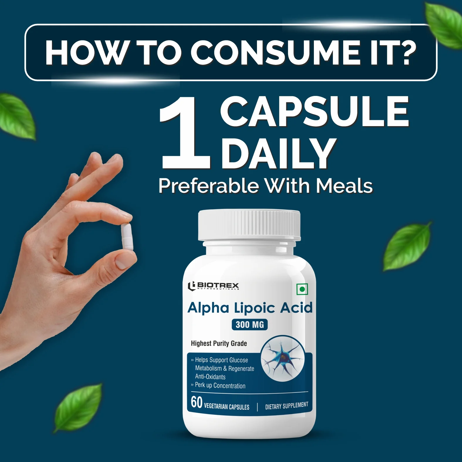 Biotrex Alpha Lipoic Acid 300mg - 60 Capsules - Image 4