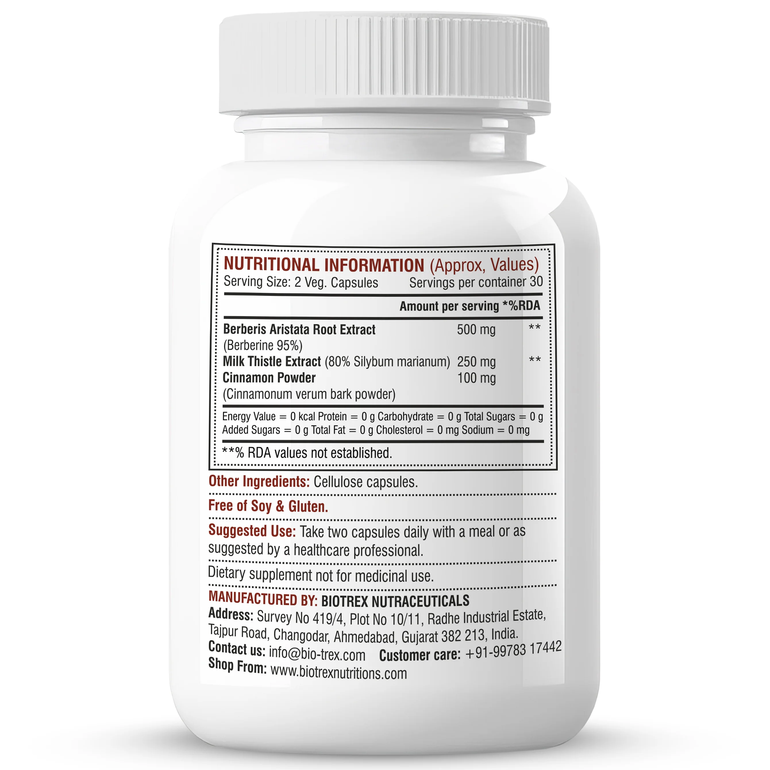 Biotrex Berberis Berberine 95% Supplement - 60 Veg Capsules - Image 7