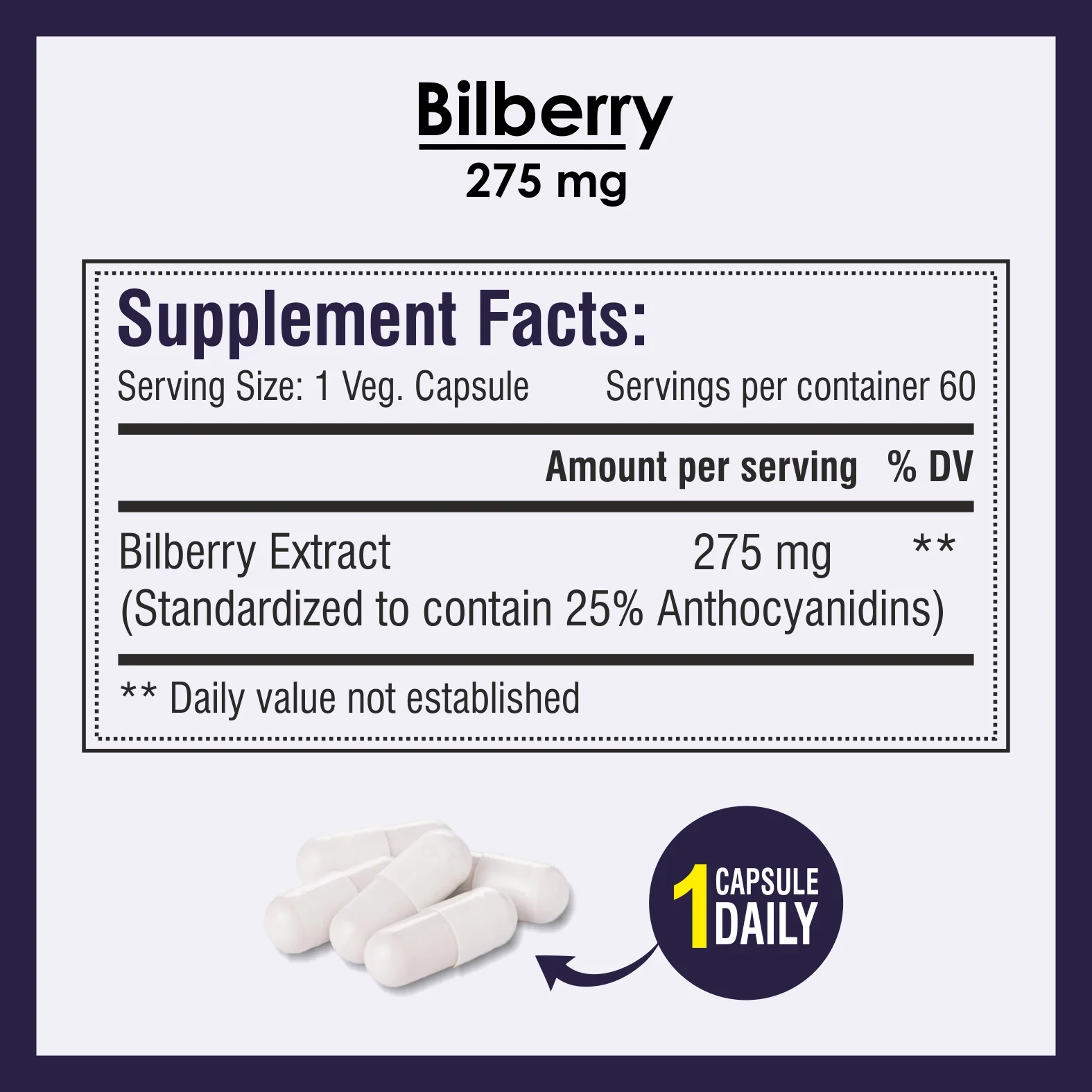 Biotrex Bilberry 275mg - 60 Capsules - Image 4