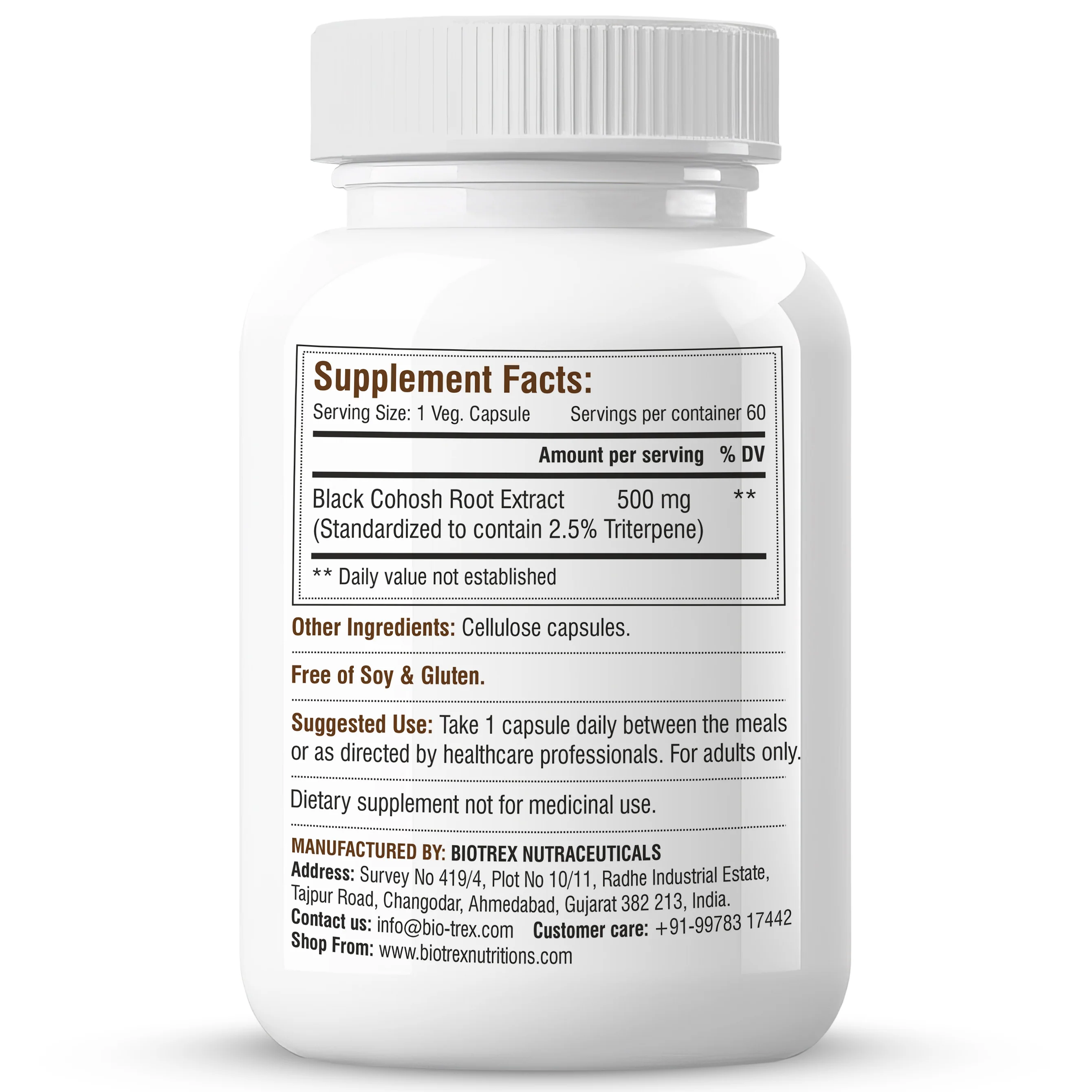Biotrex Black Cohosh 500mg - 60 Capsules - Image 7