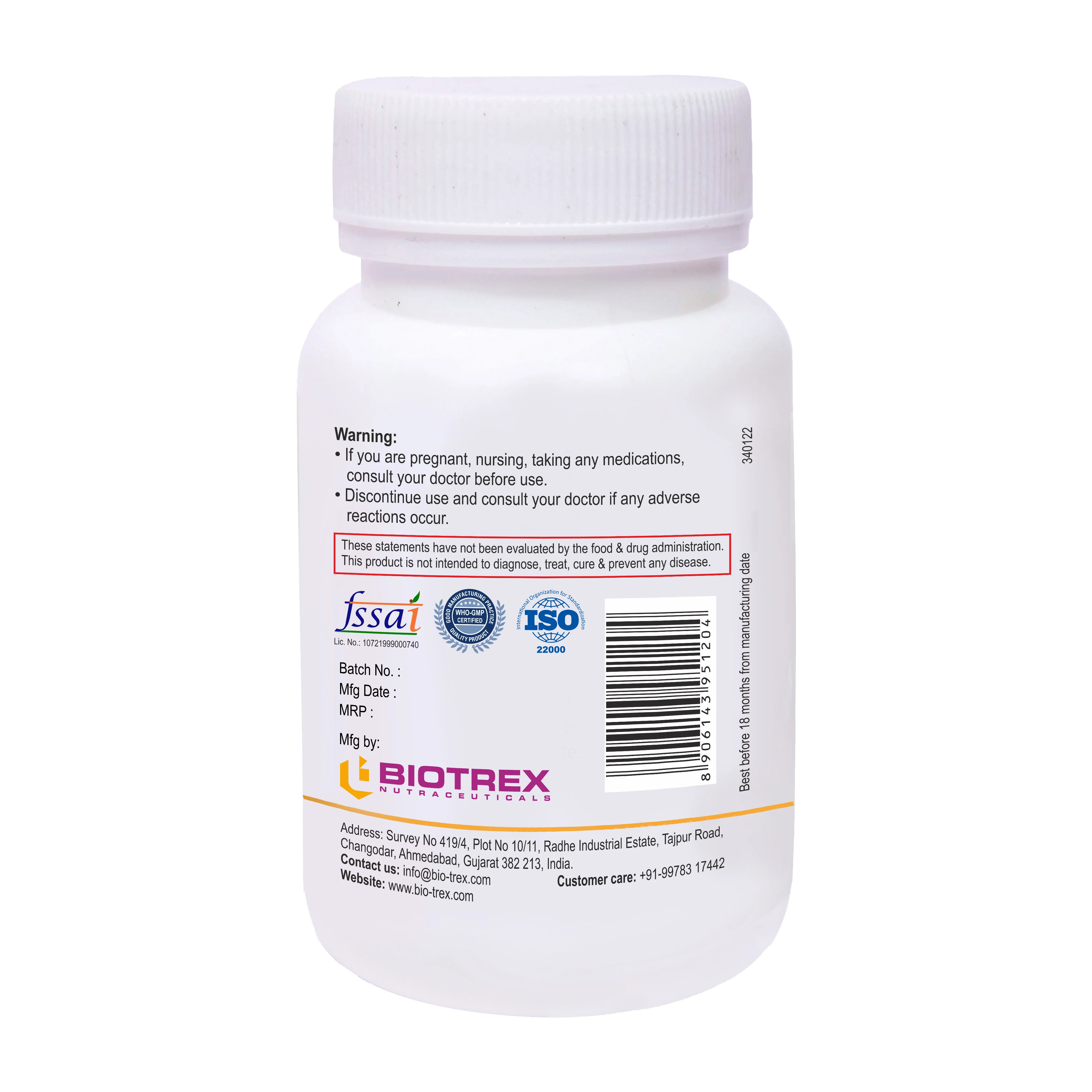 Biotrex Choline & Inositol 500mg - 60 Capsules - Image 3