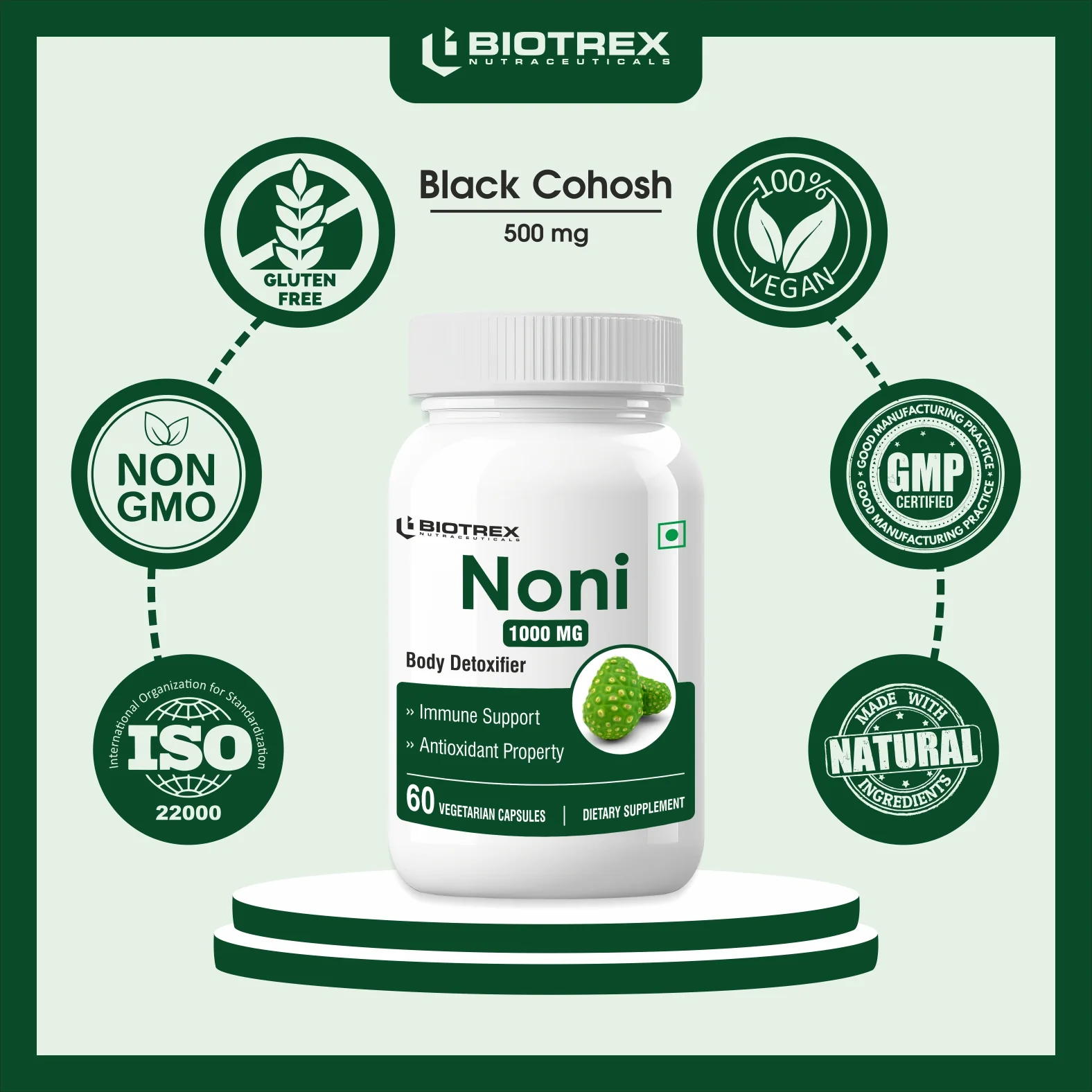 Biotrex Noni 1000mg - 60 Capsules - Image 8