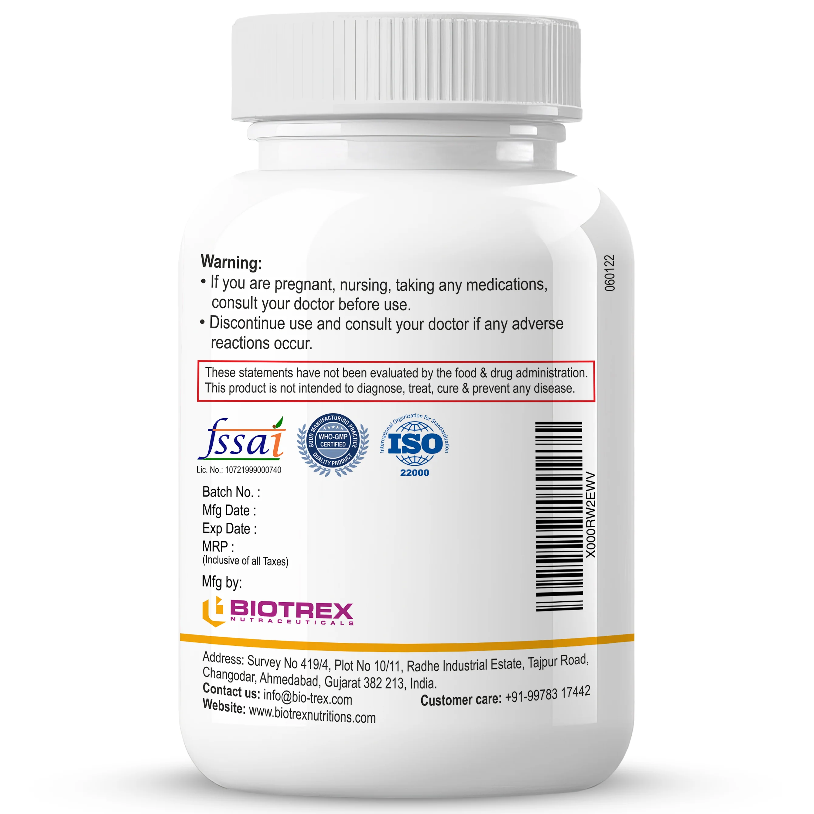 Biotrex Apple Cider Vinegar 1200mg Supplement - 60 Capsules - Image 9