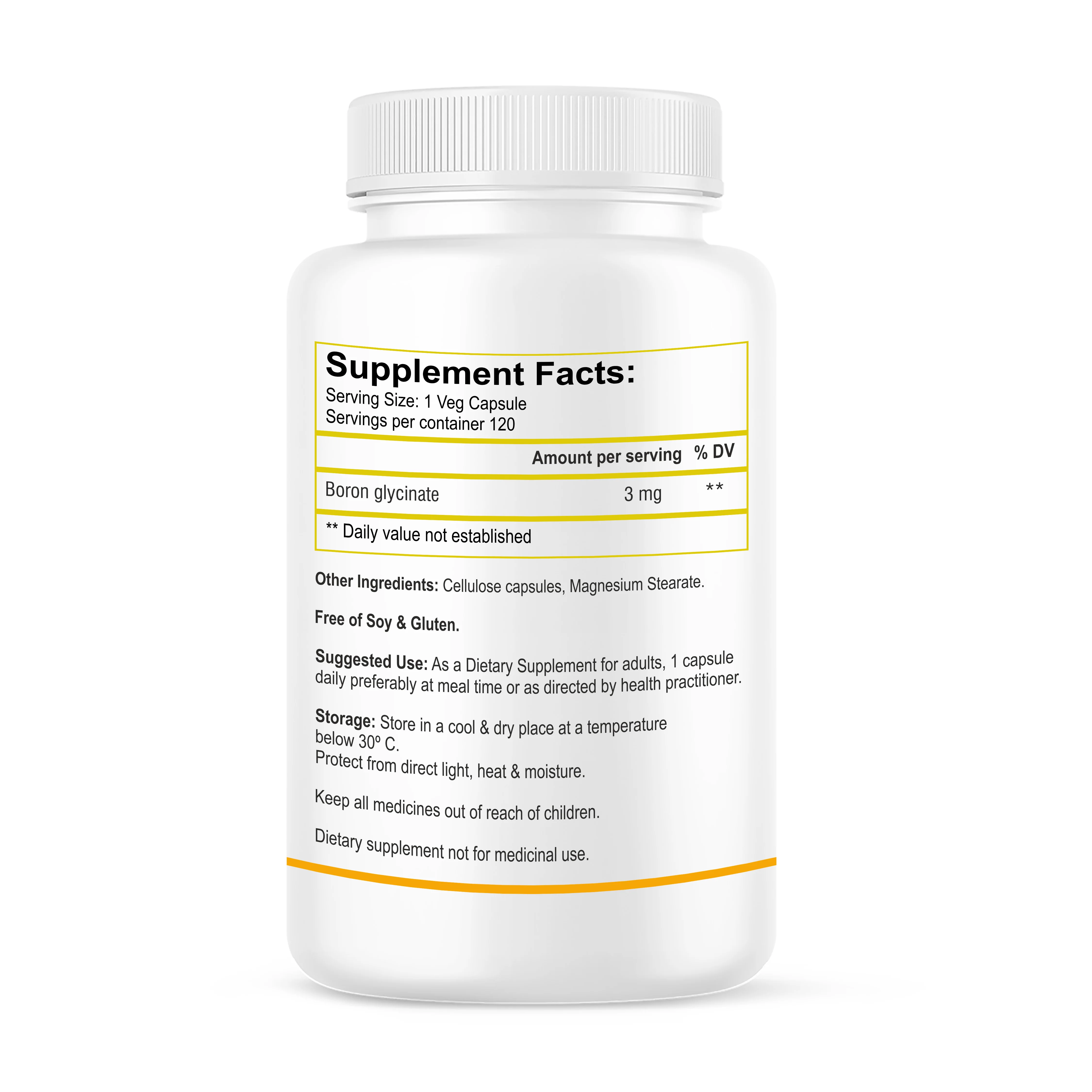 Biotrex Boron 3mg | Build Strong Bones | Improve Muscle Coordination | 120 Veg Capsules - Image 2