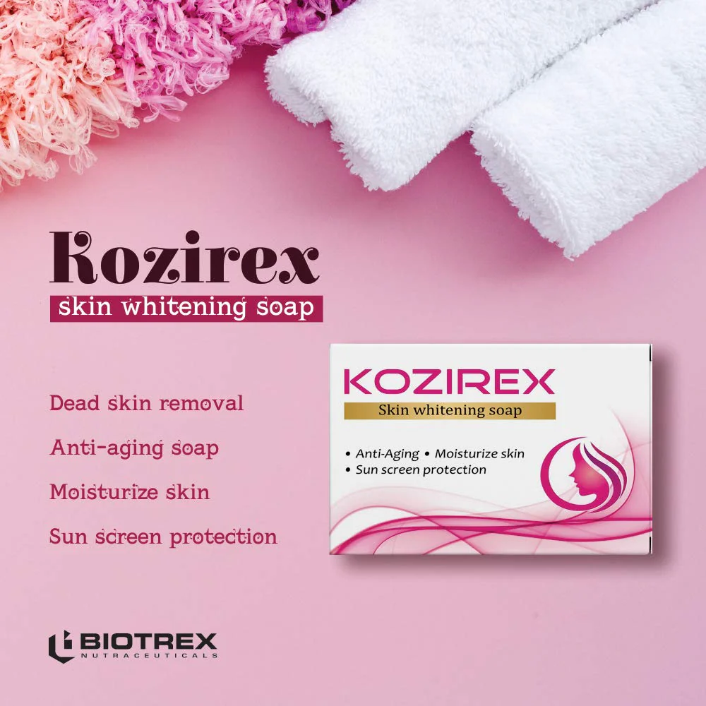 Biotrex Kozirex Skin Whitening Bath Soap, 75g (Pack of 6) - Image 3