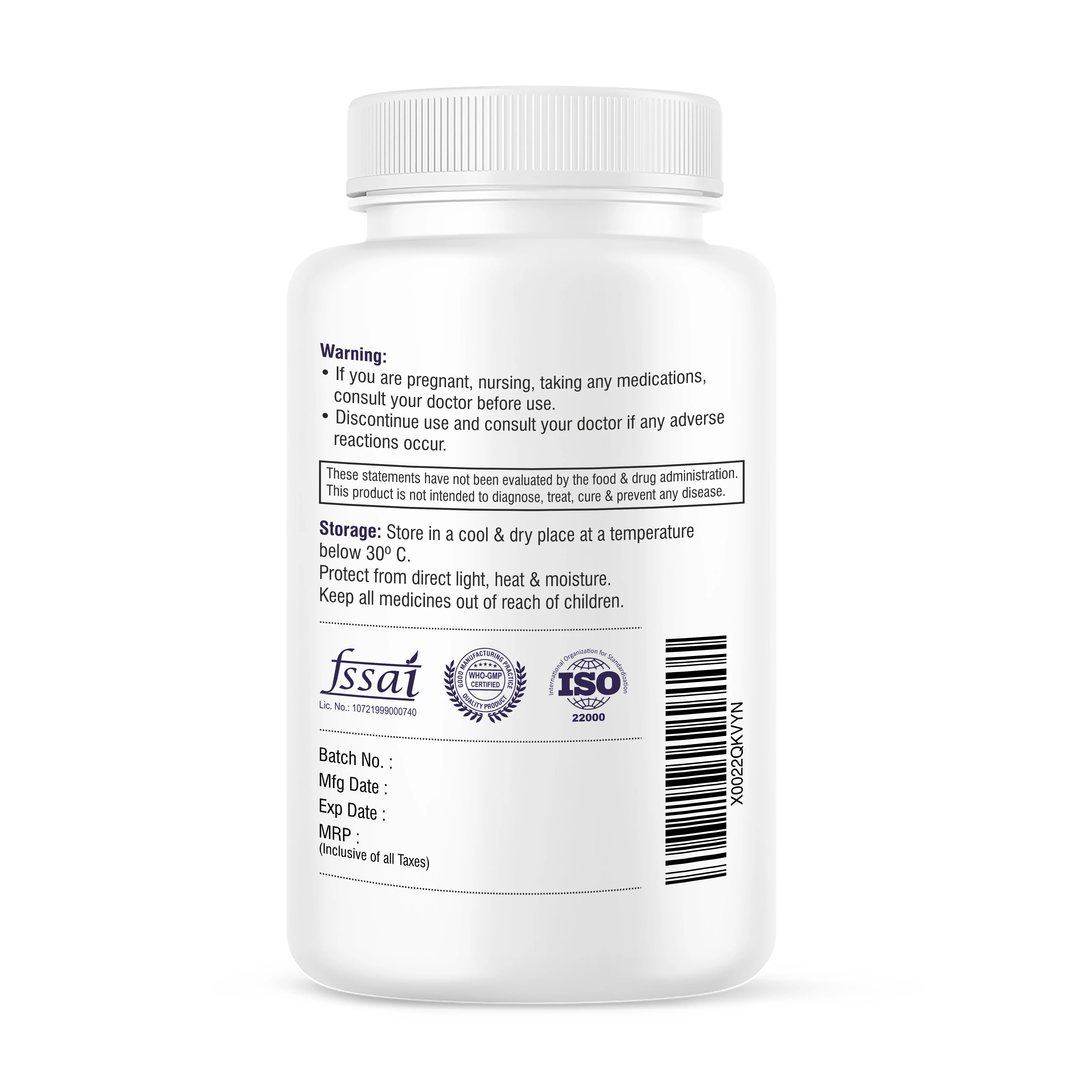 Biotrex L-Taurine 500mg Supplement, Energy, Heart, Brain & Eye Health Support, Cardiovascular system, 120 Vegetarian Capsules - Image 3