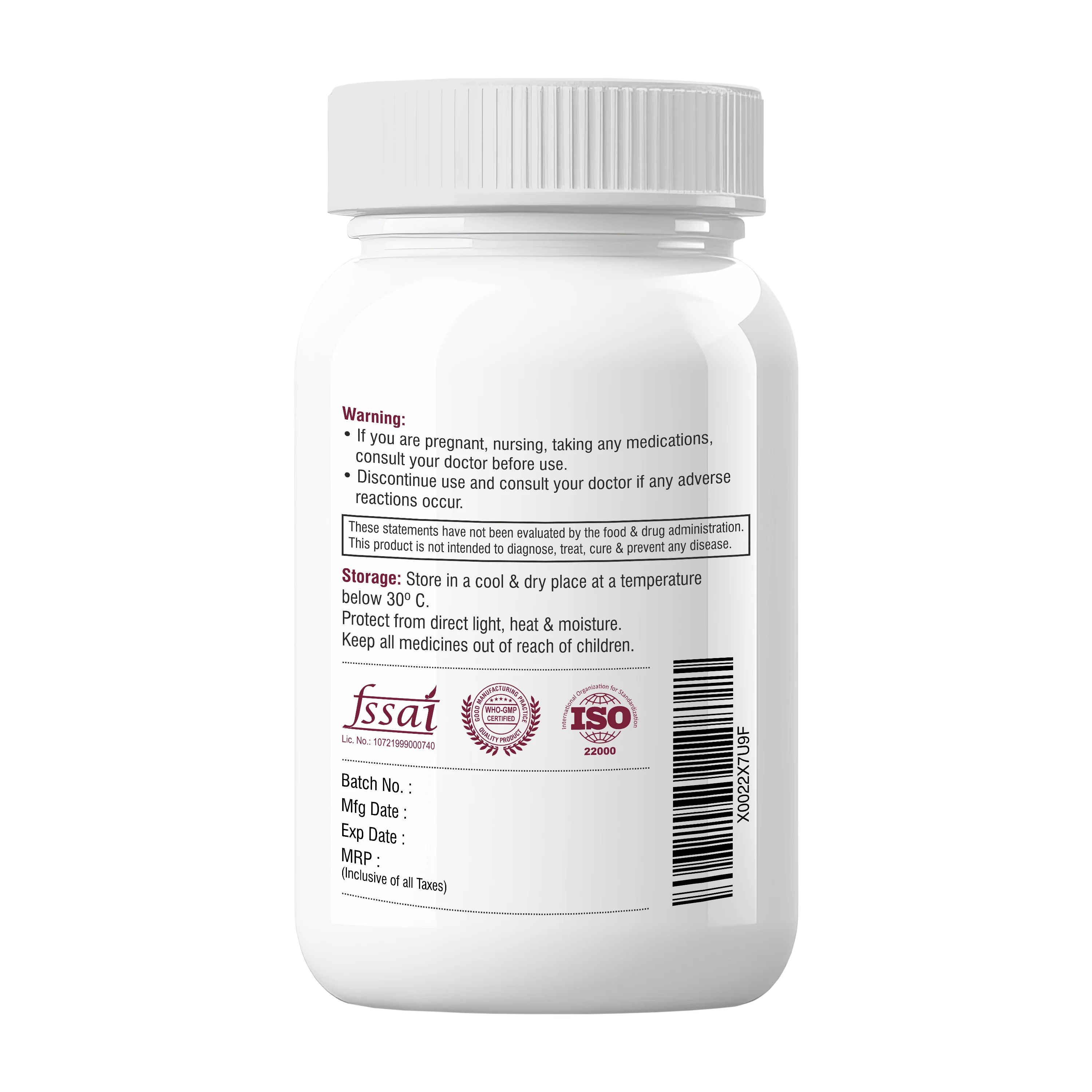Biotrex Myo Inositol & Choline Bitartrate 750mg Complex, Healthy Brain & Nervous System, 99% High Purity Grade Inositol - 60 Vegetarian Capsules - Image 3
