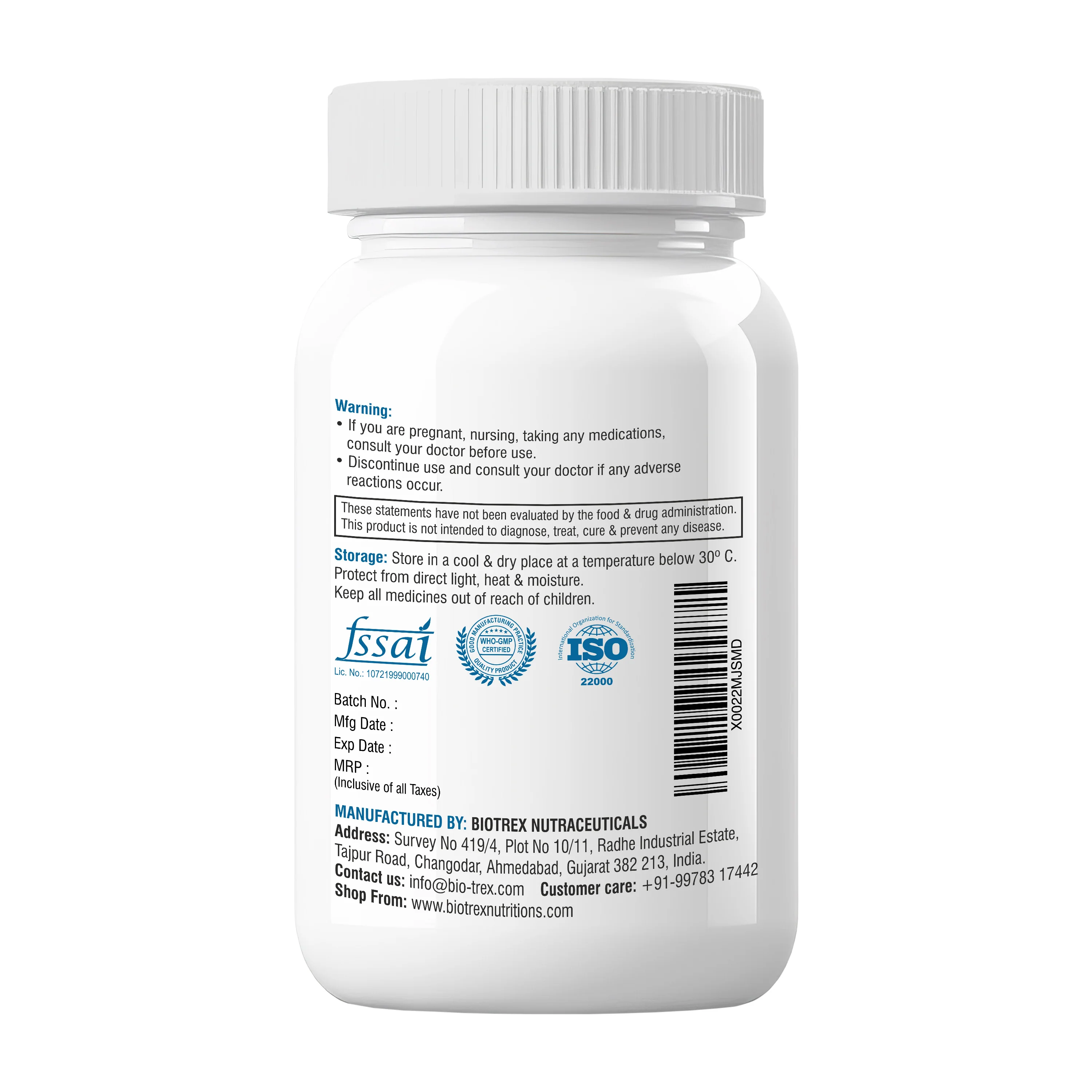 Biotrex Thyroid Care Supplement With Ashwagandha, Sea Kelp, Selenium, L-Tyrosine & Iodine, Supports Thyroid Health, Good mood - 60 Vegetarian Capsules - Image 3