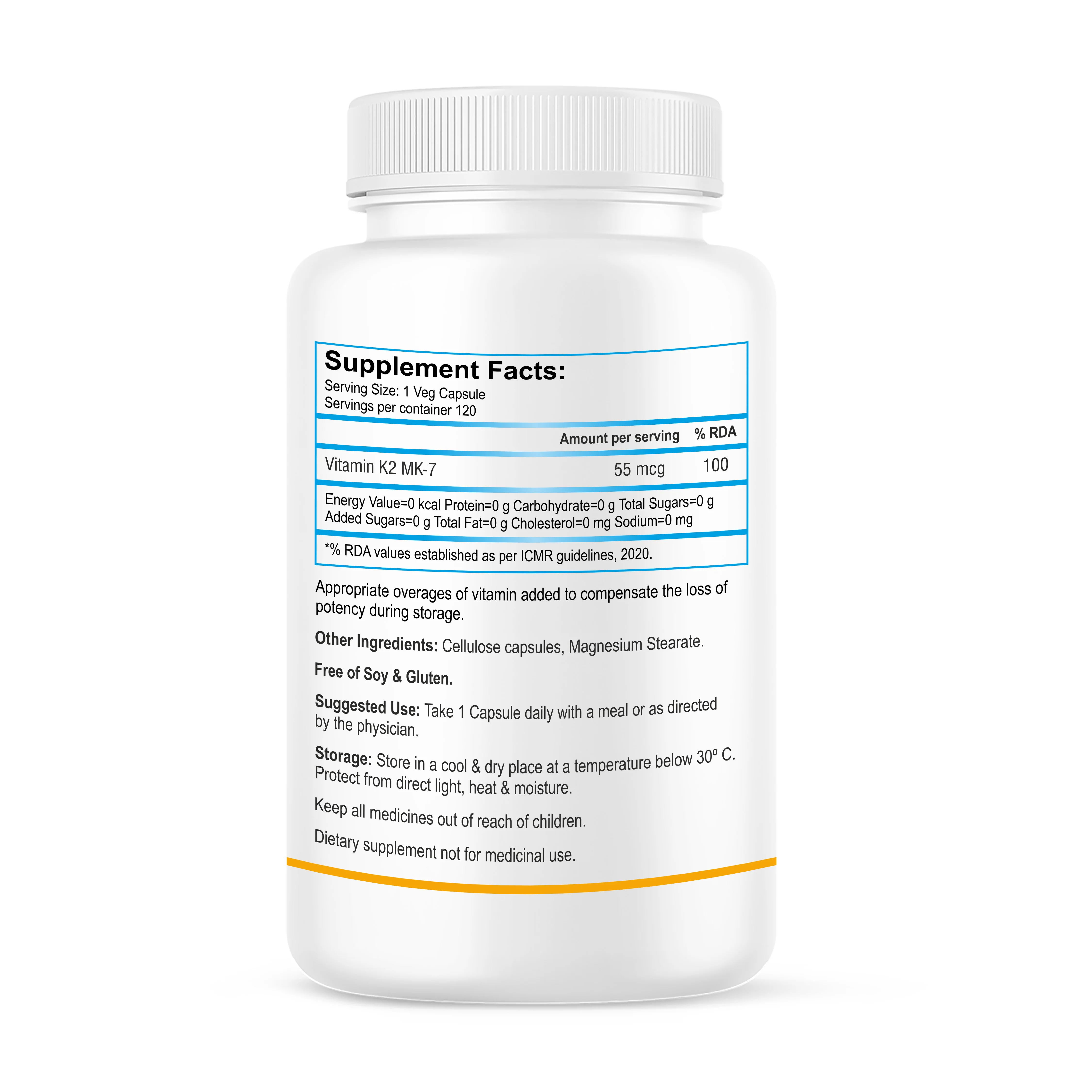 Biotrex Vitamin K2 as Mk-7 55mcg | Supports Bone Health | Promotes Heart Health | 120 Veg Capsules - Image 2