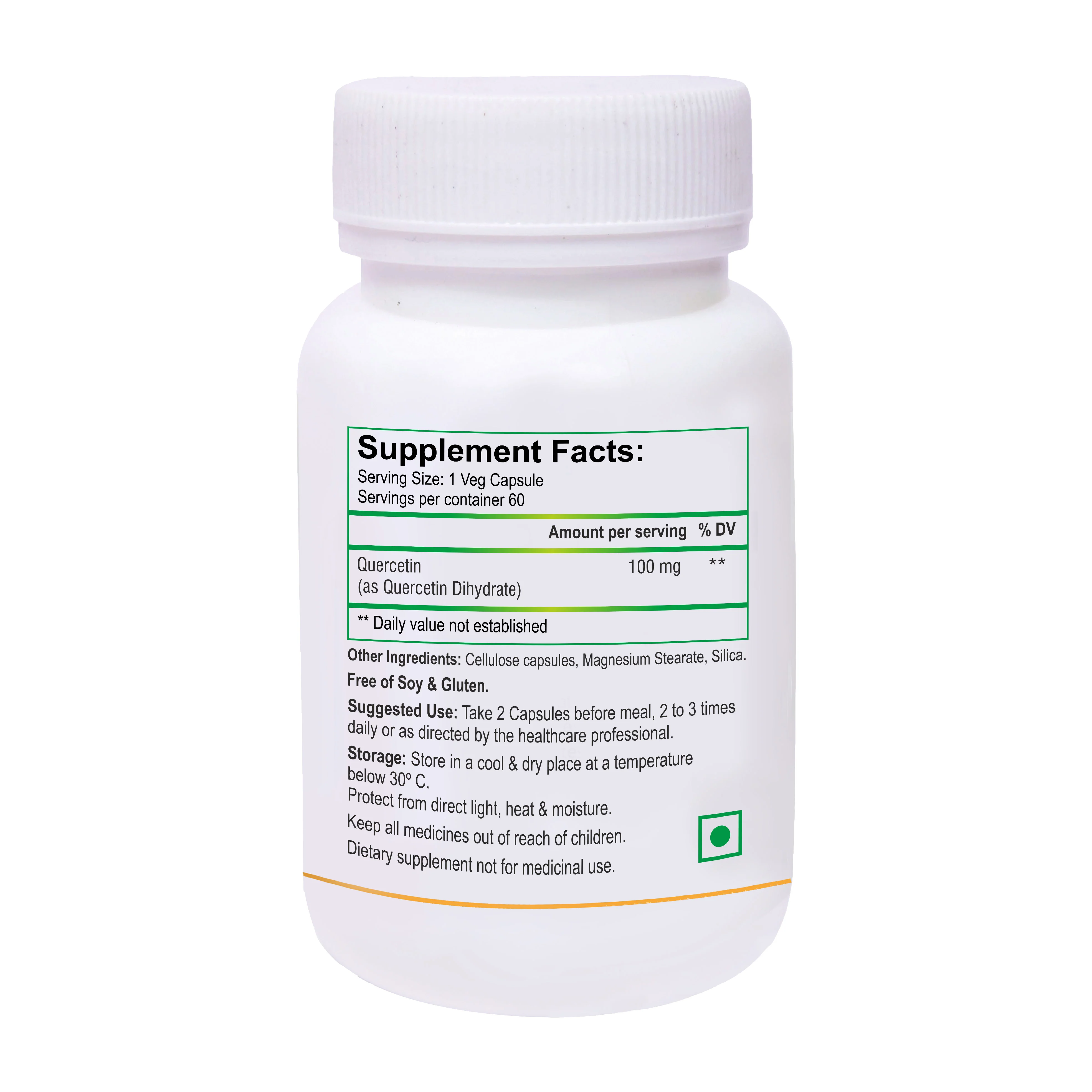Biotrex Quercetin 100mg - 60 Capsules Cardiovascular Health, Anti-Inflammatory Effects, Anti-Inflammatory Effects & Immune System Support - Image 2