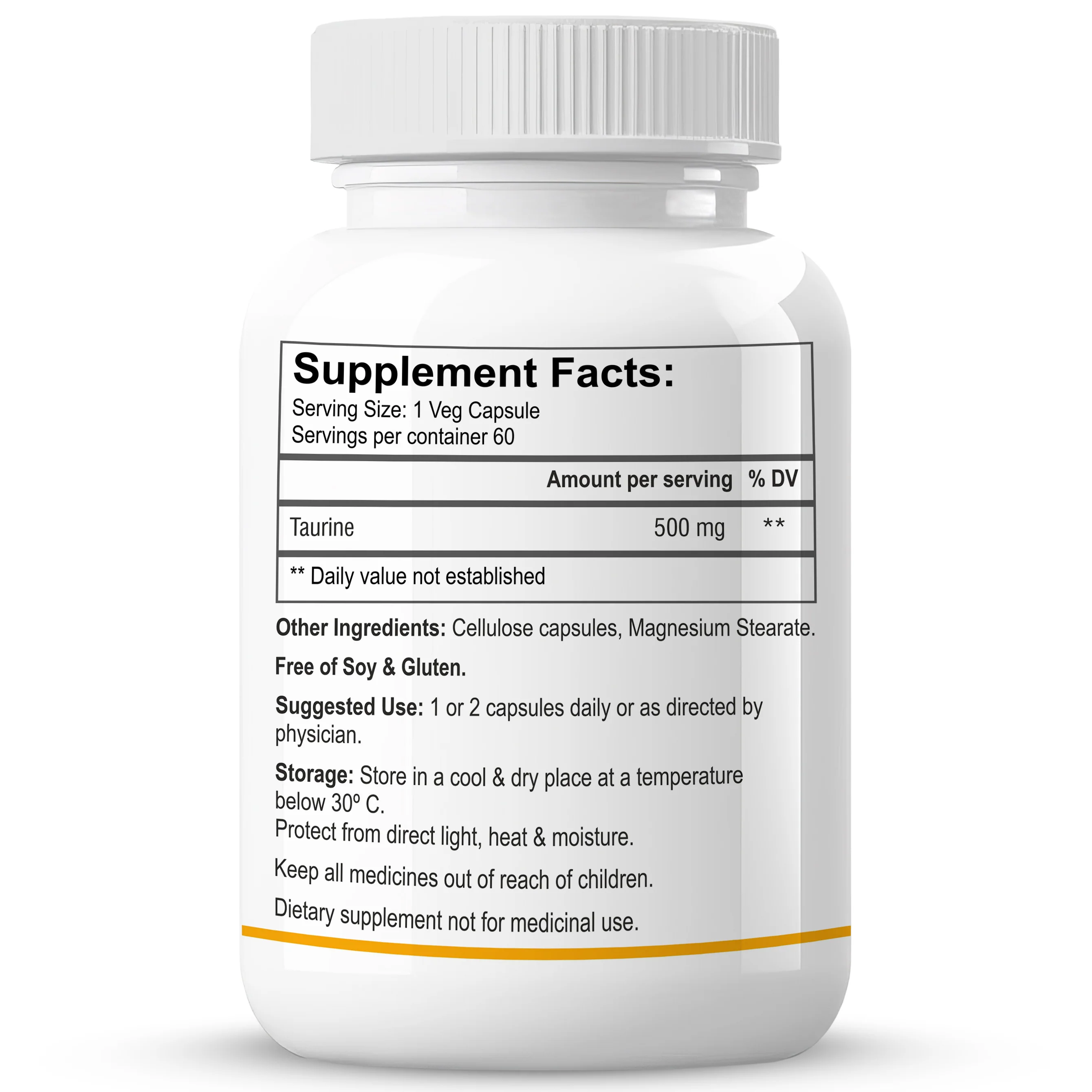 Biotrex Taurine 500mg - 60 Capsules - Image 7