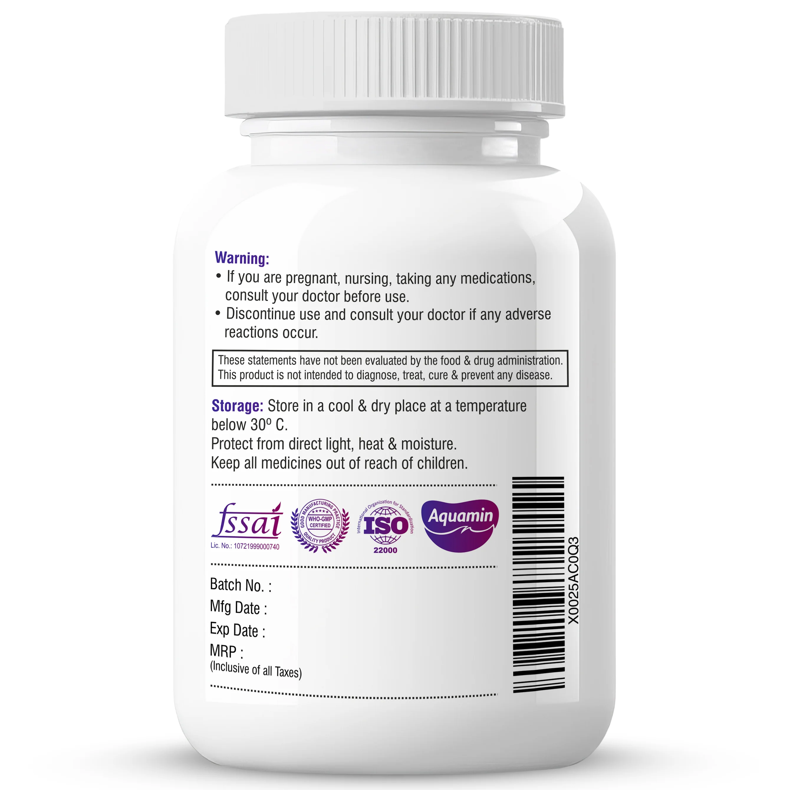 Biotrex Trio Magnesium Complex Enriched With Magnesium L- Threonate, Aquamin Citrate & Magnesium Glycinate, Highly Bioavailable Forms of Magnesium, Supports Healthy Nerve & Brain Health, Supports Healthy Sleep - 60 Veg Capsules - Image 8