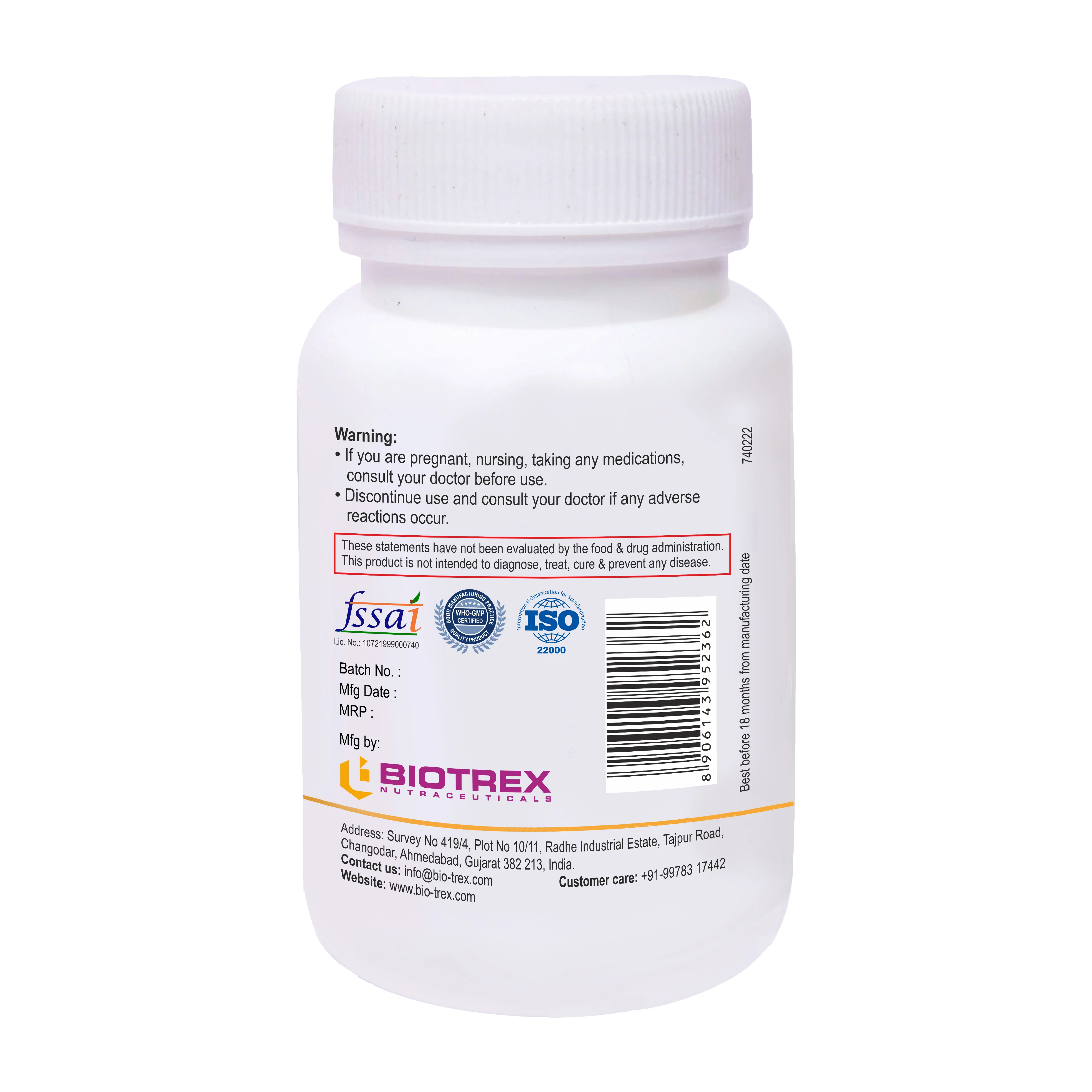 Biotrex Vitamin B2 100mg - 60 Capsules Energy Production, Red Blood Cell Formation & Healthy Skin and Vision - Image 3
