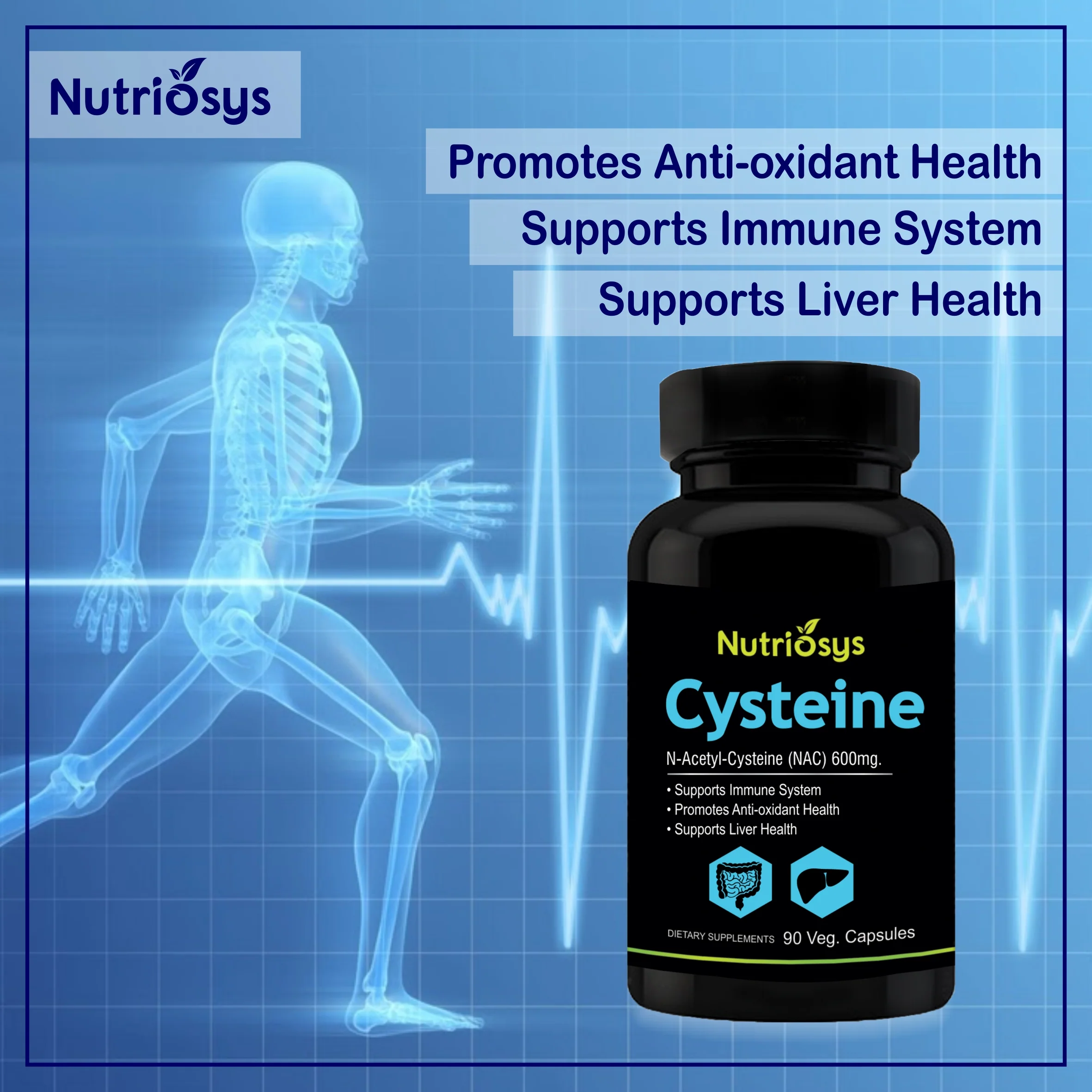 Nutriosys Cysteine 600mg - 90 Capsules - Image 5