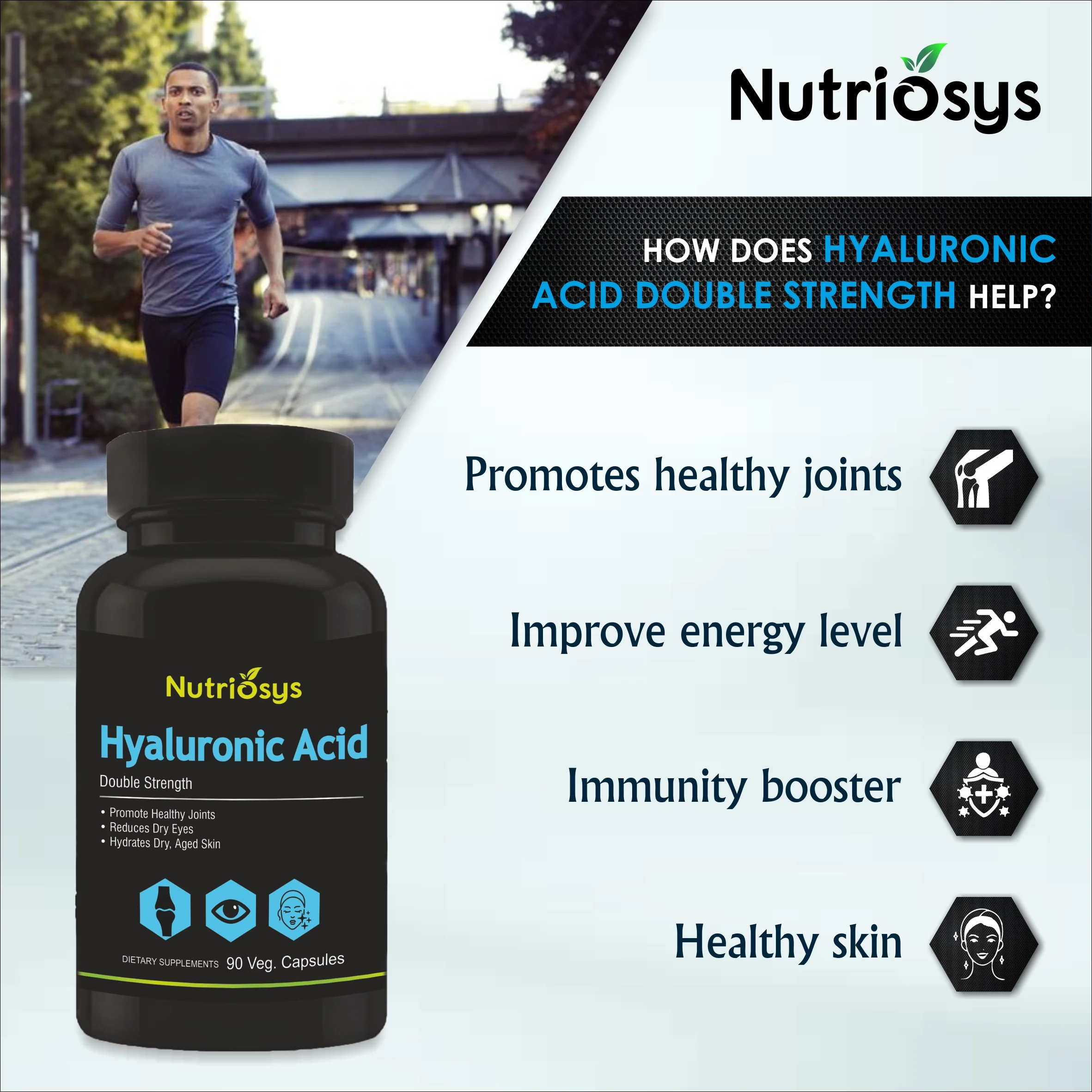 Nutriosys Hyaluronic Acid Double Strength - 90 Capsules - Image 6