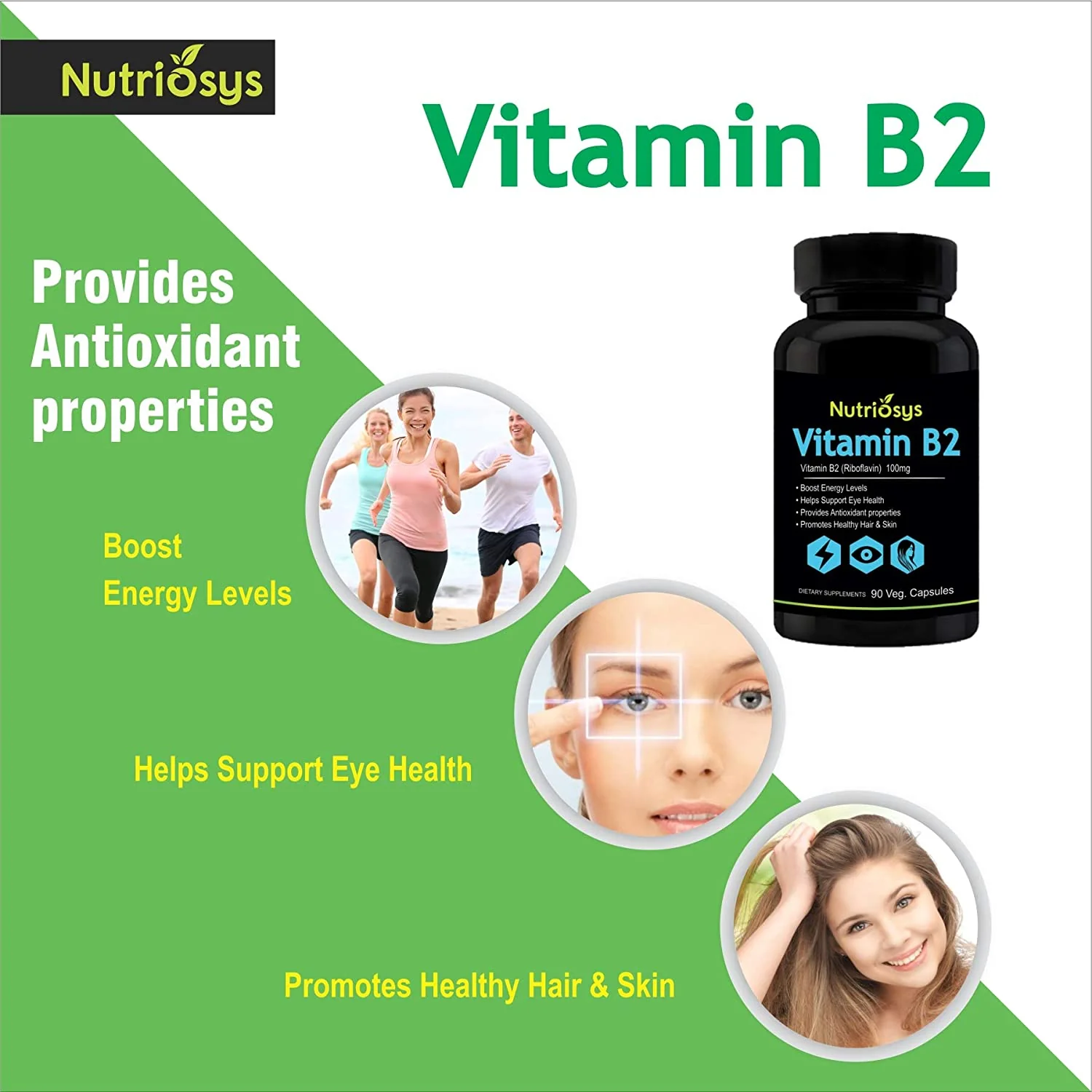 Nutriosys Vitamin B2 100mg - 90 Capsules - Image 4