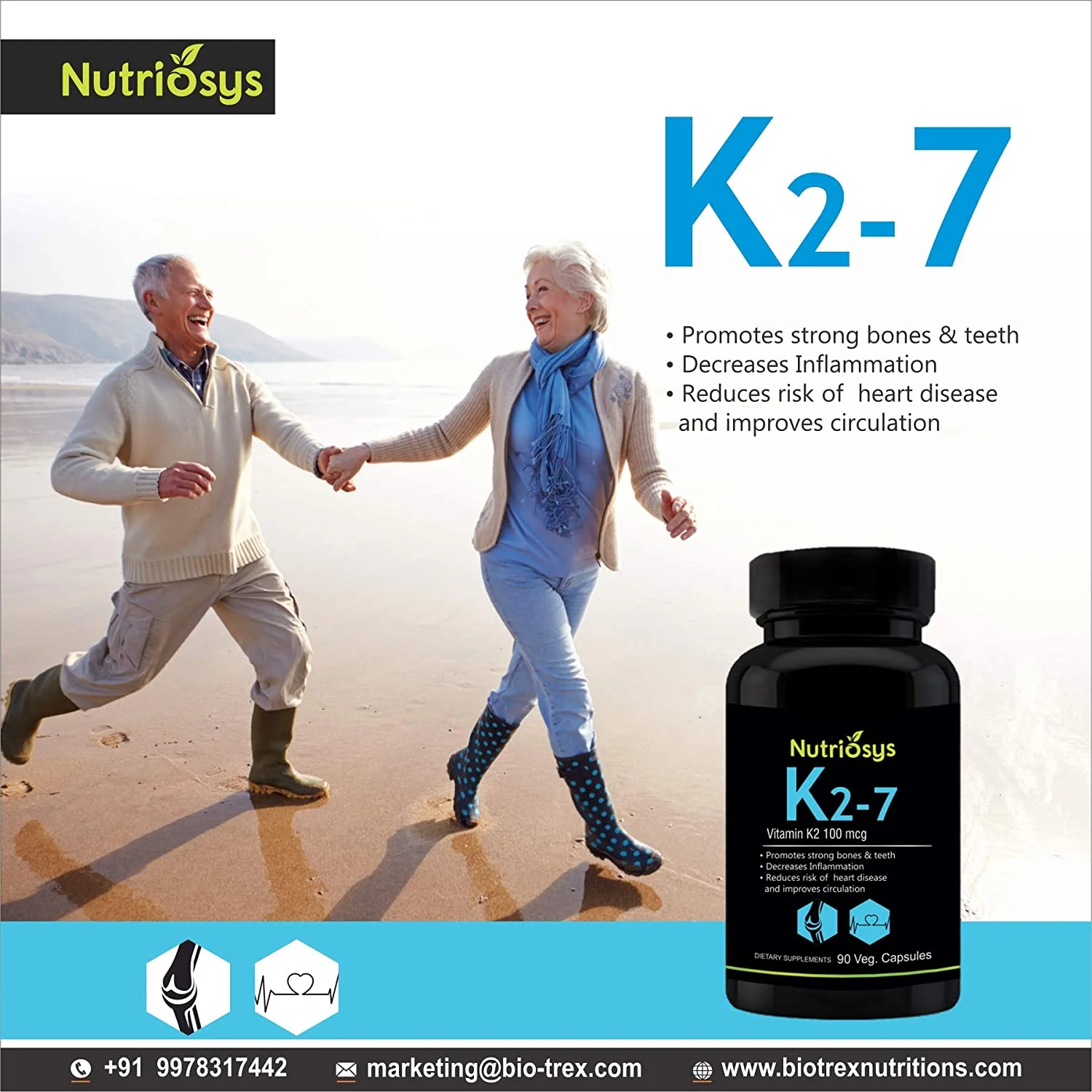 Nutriosys Vitamin K2-7 100mcg - 90 Capsules - Image 5